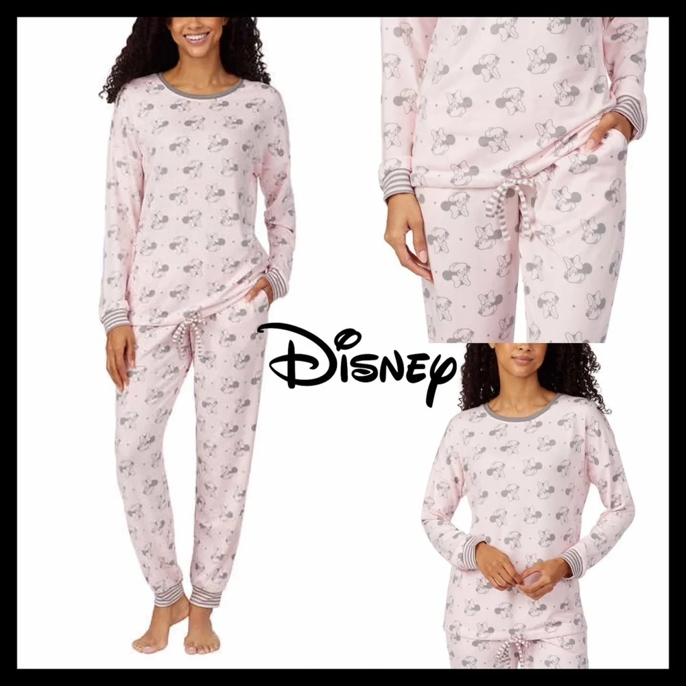 DISNEY Minnie Mouse Lounge Set Pink Pajamas - Picture 1 of 7